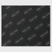 Muster für dunkelgraue und schwarze Monogramme Geschenkpapier (Flach)
