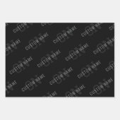 Muster für dunkelgraue und schwarze Monogramme Geschenkpapier Set (Vorderseite 3)