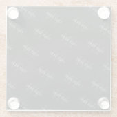 Muster für dunkelgraue und schwarze Monogramme Glasuntersetzer (Rückseite)