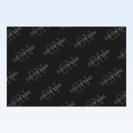 Muster für dunkelgraue und schwarze Monogramme Lebensmitteletikett