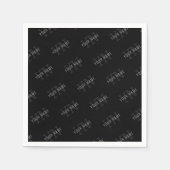 Muster für dunkelgraue und schwarze Monogramme Serviette (Vorderseite)