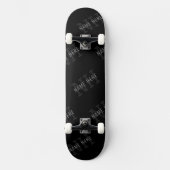 Muster für dunkelgraue und schwarze Monogramme Skateboard (Vorderseite)