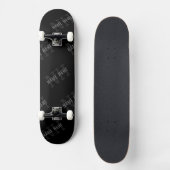 Muster für dunkelgraue und schwarze Monogramme Skateboard (Vorderseite)