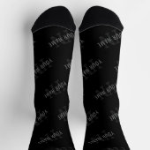 Muster für dunkelgraue und schwarze Monogramme Socken (Oben)