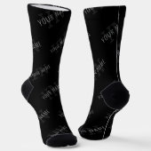 Muster für dunkelgraue und schwarze Monogramme Socken (Gewinkelt)