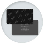 Muster für dunkelgraue und schwarze Monogramme Visitenkarte