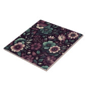 Muster für dunkle Lila und grüne Blume Fliese (Seite)