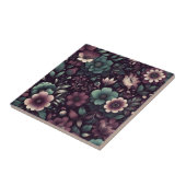 Muster für dunkle Lila und grüne Blume Fliese (Seite)