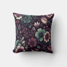 Muster für dunkle Lila und grüne Blume