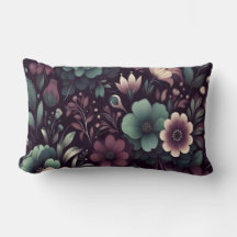 Muster für dunkle Lila und grüne Blume