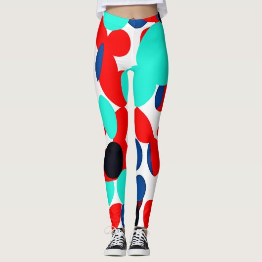 Muster für dynamische Farbwiedergabe Leggings (Vorderseite)