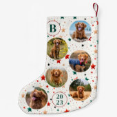 Muster für ein Foto für Hunde Retro-Sterne-Muster Kleiner Weihnachtsstrumpf (Rückseite)