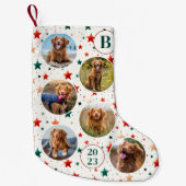 Muster für ein Foto für Hunde Retro-Sterne-Muster Kleiner Weihnachtsstrumpf (Vorderseite)