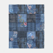 Muster für ein Muster für ein Muster | Boho Denim Fleecedecke (Vorderseite)