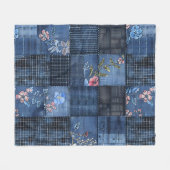 Muster für ein Muster für ein Muster | Boho Denim Fleecedecke (Vorderseite (Horizontal))