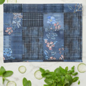 Muster für ein Muster für ein Muster | Boho Denim Geschirrtuch (Gefaltet)