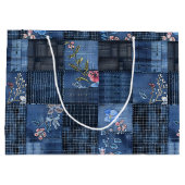Muster für ein Muster für ein Muster | Boho Denim Große Geschenktüte (Rückseite)