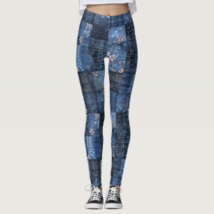 Muster für ein Muster für ein Muster Boho Denim Leggings