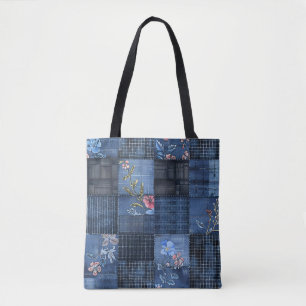 Muster für ein Muster für ein Muster Boho Denim Tasche