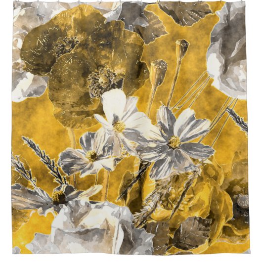 Muster für einfarbige Aquarellfarben Duschvorhang (Vorderseite)