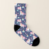 Muster für Einhorn und Wolken Socken (Links - Innen)