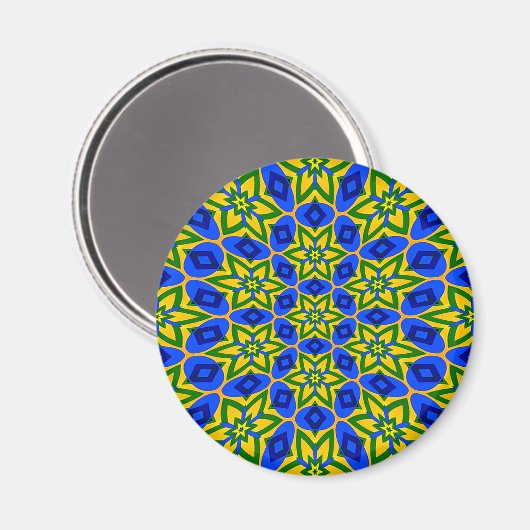 Muster für elegante Abstrakte Blume Magnet (Vorderseite/Rückseite)