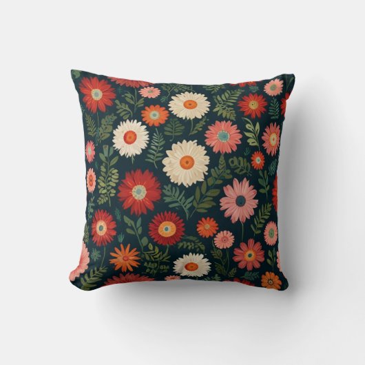 Muster für elegante Blume Kissen (Vorderseite)