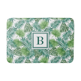Muster für elegante Monogram Palm-Blätter Badematte