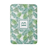 Muster für elegante Monogram Palm-Blätter Badematte (Vorderseite Vertikal)