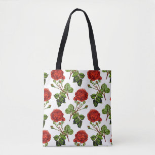 Muster für elegante Rote Rosen Blumenmuster-Blume Tasche