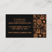 Muster für Entwickler eines Schwarzen Architekturk Visitenkarte (Rückseite)