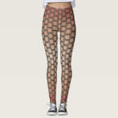 Muster für Erd-Rot- und Polka-Punkte Leggings (Vorderseite)