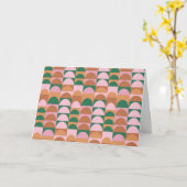 Muster für erdrosa und grüne geometrische Formen Karte (Gelbe Blume)