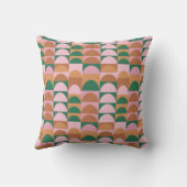Muster für erdrosa und grüne geometrische Formen Kissen (Rückseite)