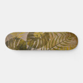 Muster für erdtropische Blätter Skateboard (Horizontal)