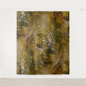 Muster für erdtropische Blätter Wandteppich (Vorderseite)