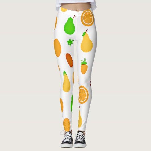 Muster für exotische Früchte Leggings (Vorderseite)