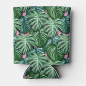 Muster für exotische grüne tropische Blätter Dosenkühler (Vorderseite)