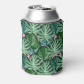 Muster für exotische grüne tropische Blätter Dosenkühler (Kanne Rückseite)