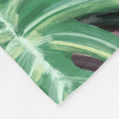 Muster für exotische grüne tropische Blätter Fleecedecke (Ecke)
