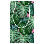 Muster für exotische grüne tropische Blätter Kleine Geschenktüte (Vorderseite)