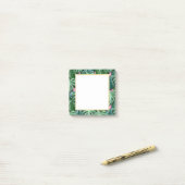 Muster für exotische grüne tropische Blätter Post-it Klebezettel (Auf Schreibtisch)