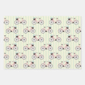 Muster für Fahrräder und Blume Geschenkpapier Set (Vorderseite 3)
