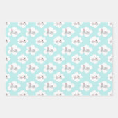 Muster für Fahrräder und Blume Geschenkpapier Set (Vorderseite 2)