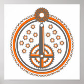 Muster für Fahrradteile Poster (Vorne)