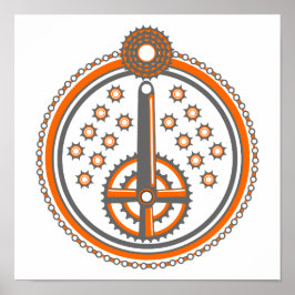 Muster für Fahrradteile Poster