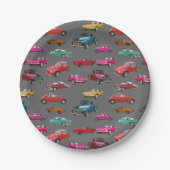 Muster für Fahrzeuge und Lastkraftwagen Pappteller (Vorderseite)