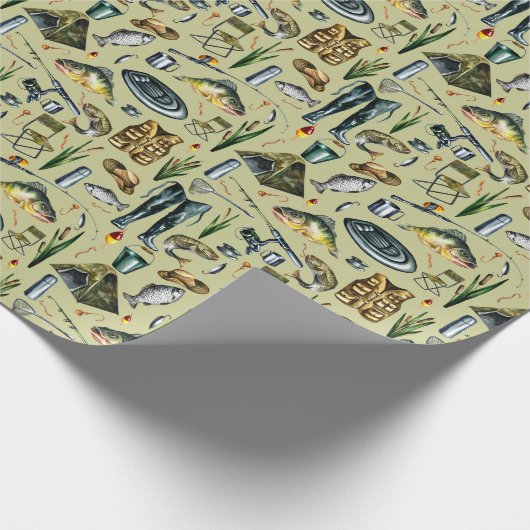 Muster für Fanggeräte Geschenkpapier (Ecke)