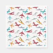 Muster für farbenfrohe Flugzeuge Serviette (Vorderseite)