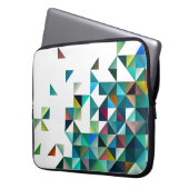 Muster für farbenfrohe geometrische Formen Laptopschutzhülle (Vorderseite Links)